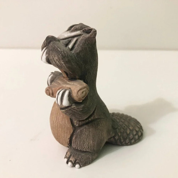 Vtg  Beaver Clay Figurine 3.25 Inch Tall Sculpture Figure - Picture 14 of 14